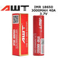 Awt Imr 20700 Battery 4200mah 40a 3.7v