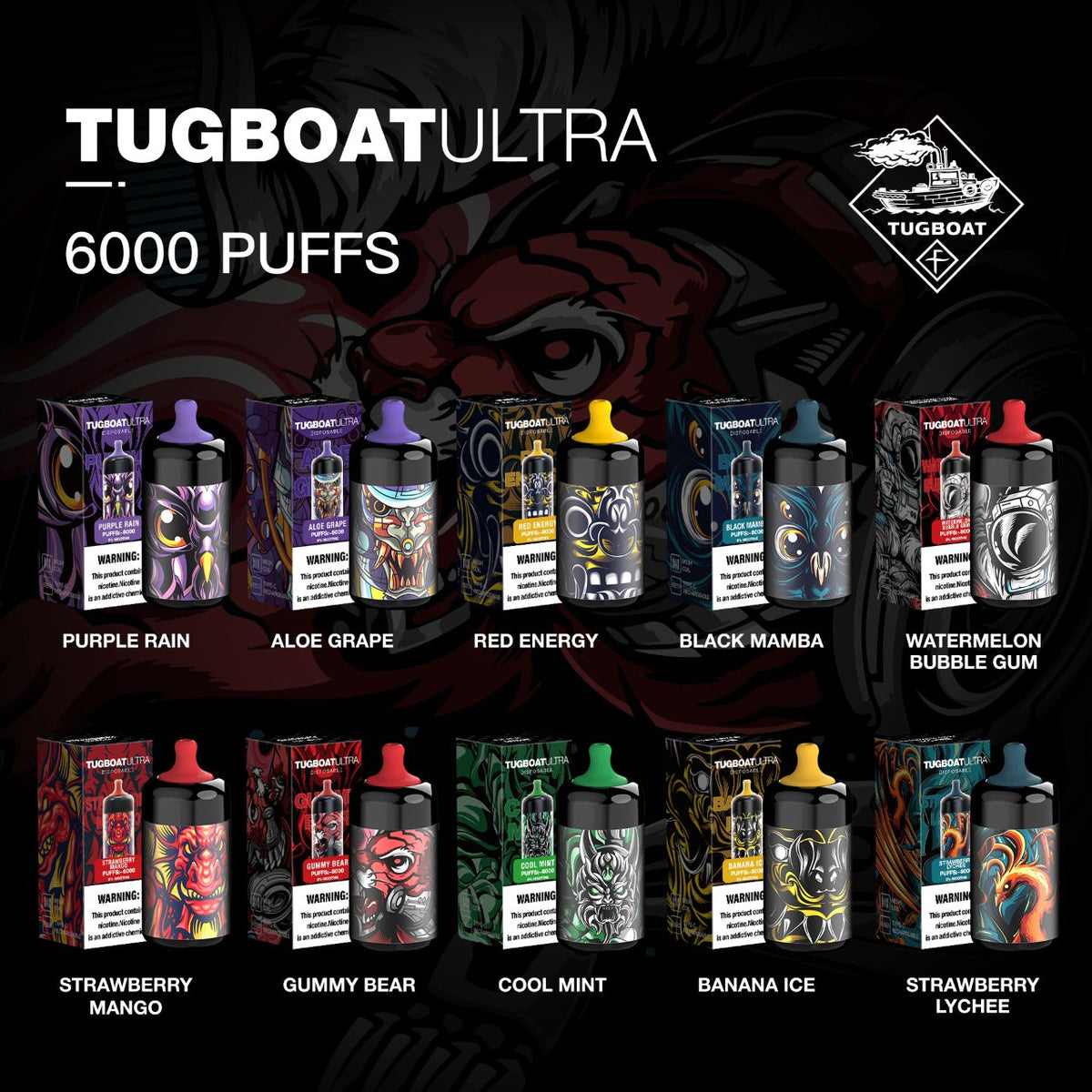 Tugboat Ultra 6000 Puffs Disposable Vape | Dubai UAE