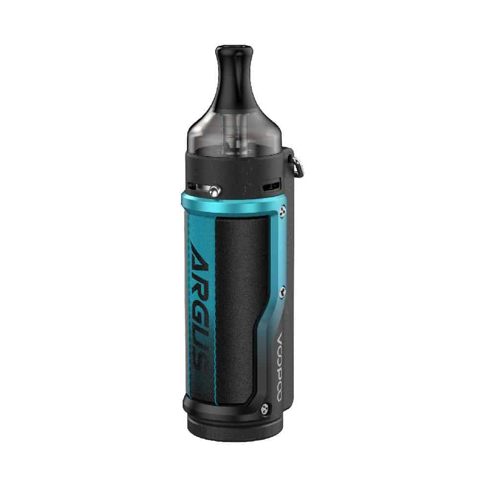VOOPOO Argus 40W Pod Kit in alloy and leather finish with pod tank, available at Dubai Vape Smoke in the UAE.