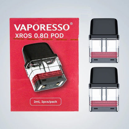 Vaporesso XROS replacement pods with integrated mesh coils in 0.8Ω and 1.2Ω resistance options
